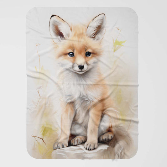 Cute Little Fox - Throw Blanket