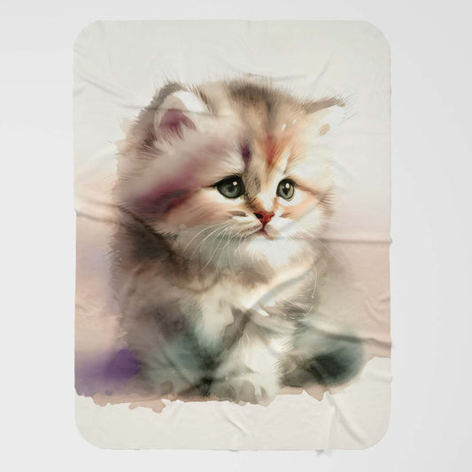 Cute Little Kitten - Throw Blanket