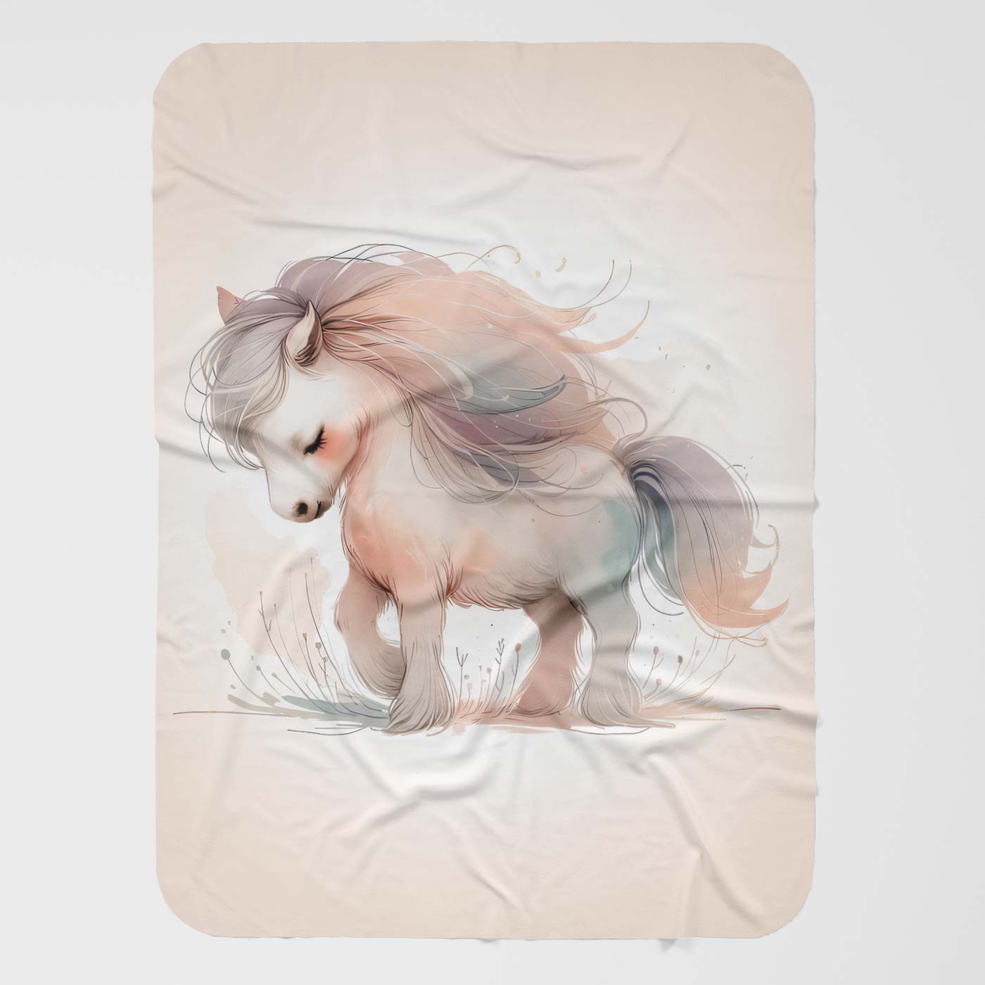 Cute Little Ponny - Throw Blanket