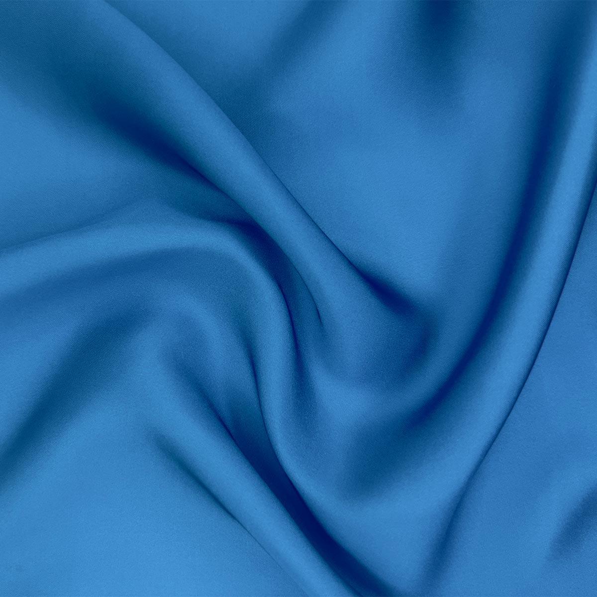 Faux Silk Satin - Electric Blue Unicolor Fabric