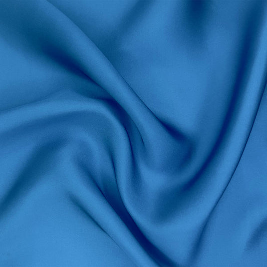 Faux Silk Satin - Electric Blue Unicolor Fabric