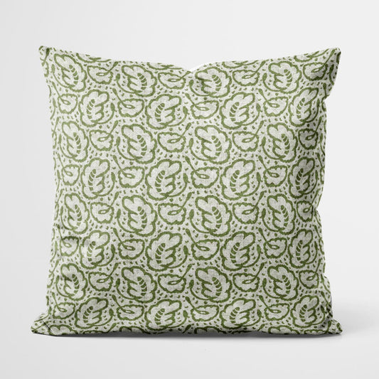 Forest Green Botanical Leaf - Pillow