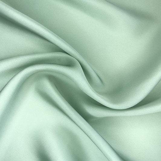 Faux Silk Satin - Grayed Jade Unicolor Fabric