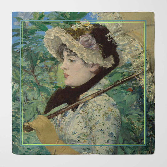 Jeanne (Spring) by Édouard Manet silk scarf