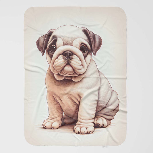 Little Bulldog - Throw Blanket