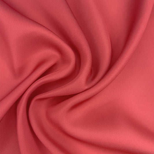 Faux Silk Satin - Luscious Red Unicolor Fabric