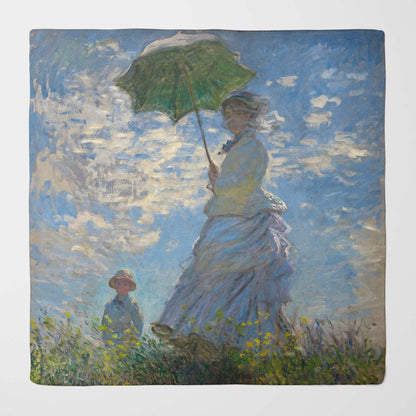 Madame Monet and her son silk scarf