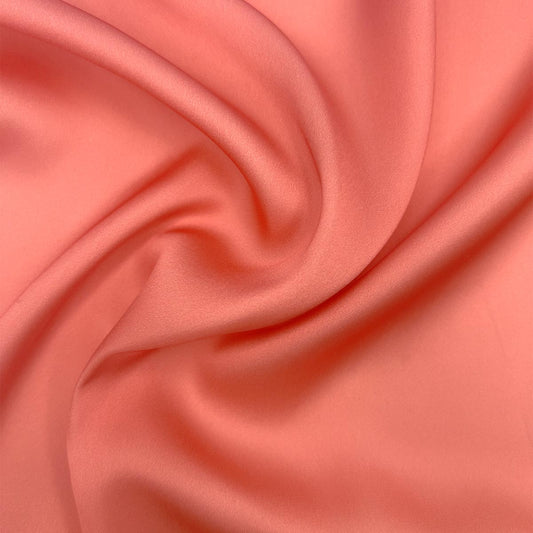 Faux Silk Satin - Persimmon Unicolor Fabric