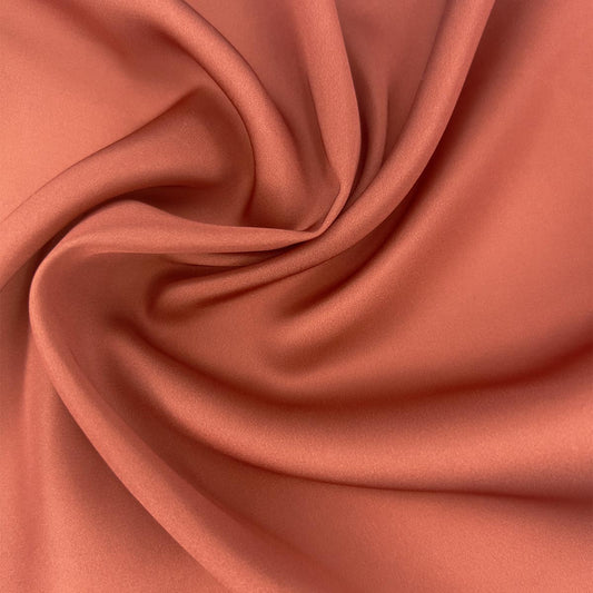 Faux Silk Satin - Rooibos Tea Unicolor Fabric