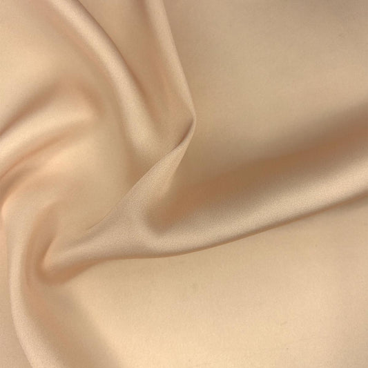 Faux Silk Satin - Tender Peach Unicolor Fabric