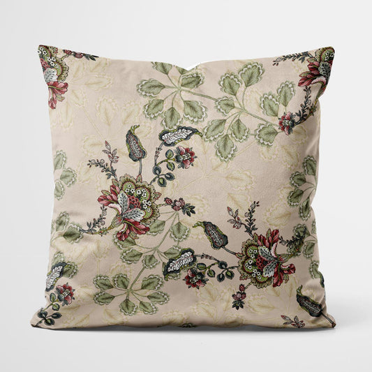 Traditional Art With Ethnic Floral Leaves - Pillow