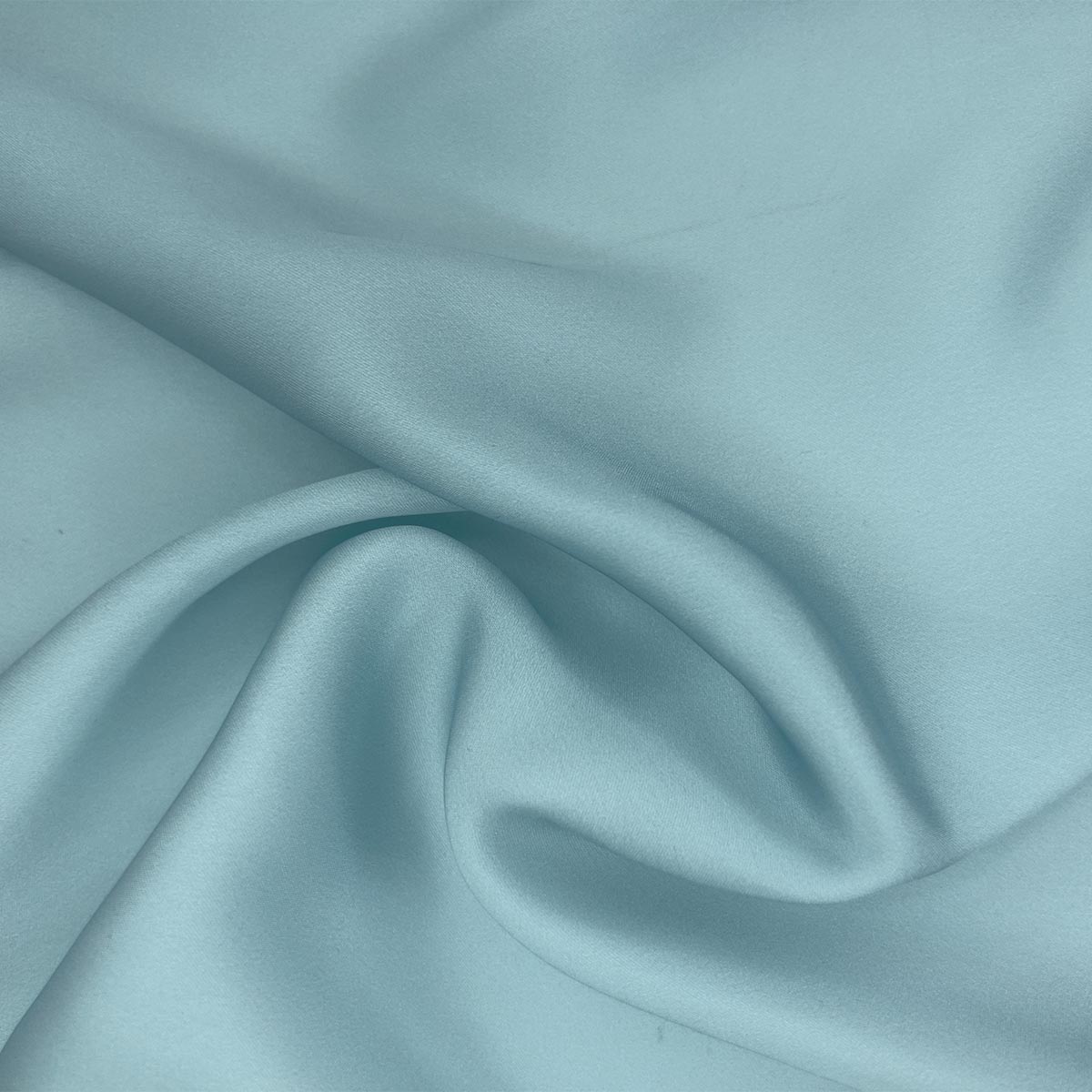 Faux Silk Satin - Tranquil Blue Unicolor Fabric