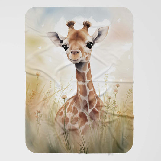 Cute Little Giraffe - Throw Blanket