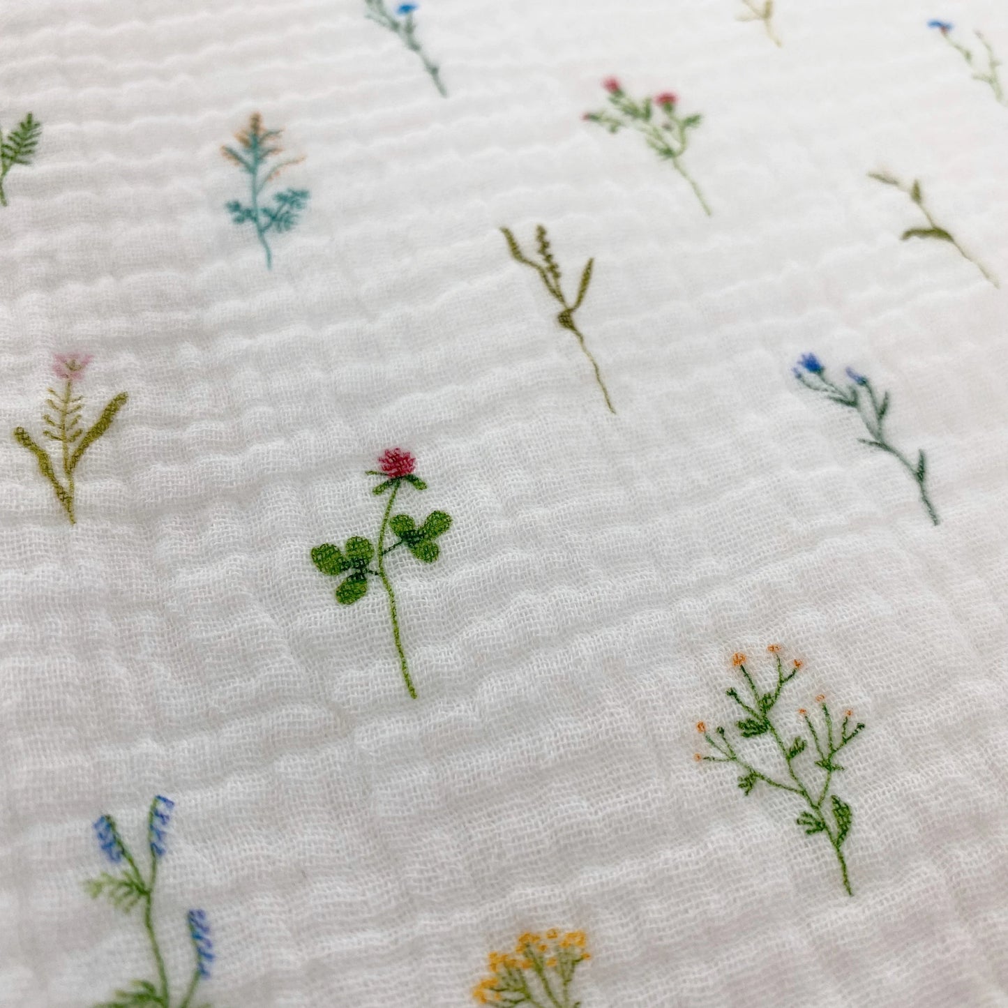 Cotton Double Gauze - Delicate Meadow Flower Print