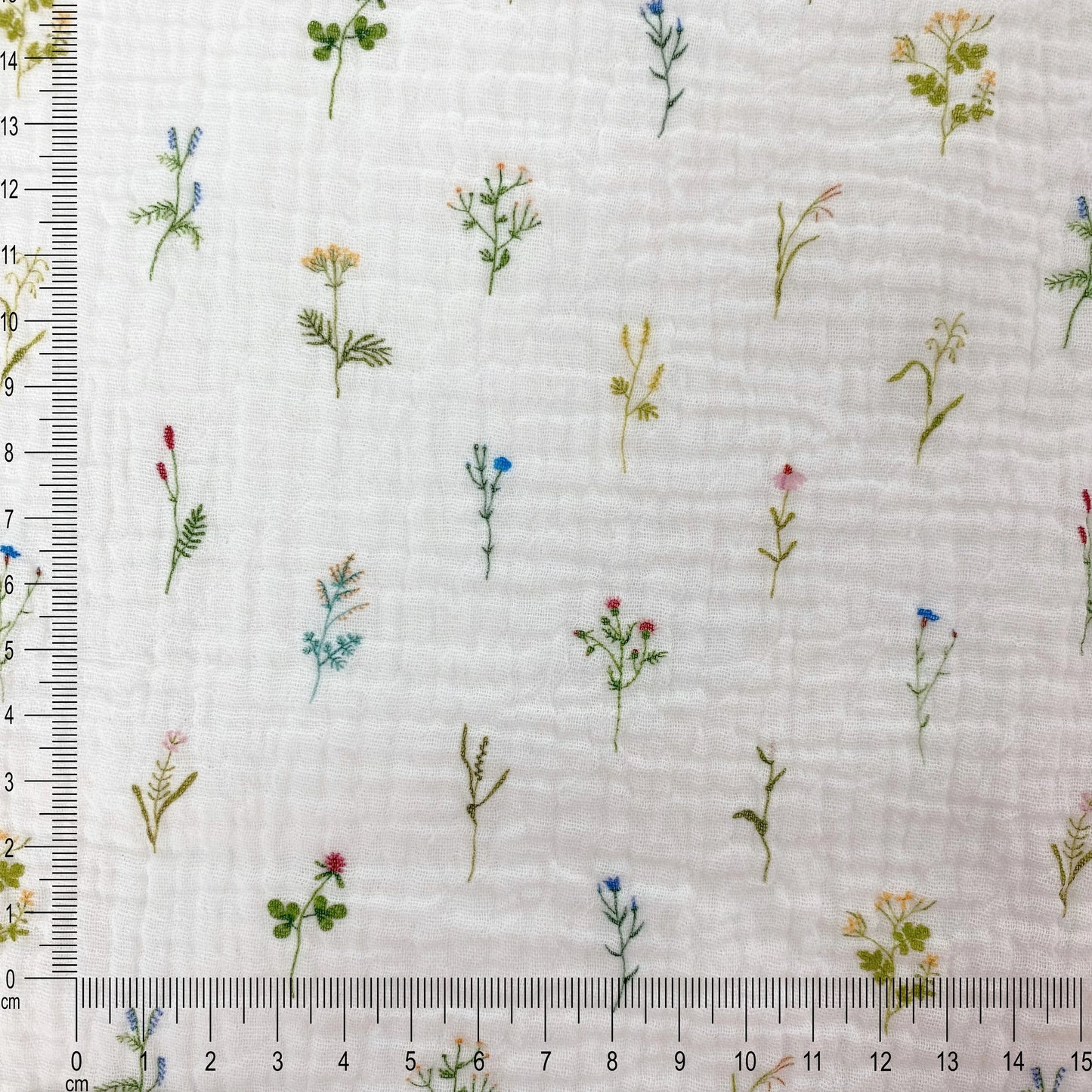 Cotton Double Gauze - Delicate Meadow Flower Print